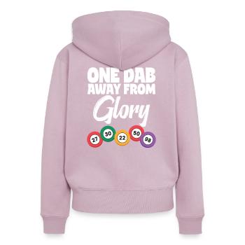 Bingo Night Fun Design for Bingo Fans - Women's Premium Organic Zip Hoodie - dusky pink - Back - Julia (174cm)