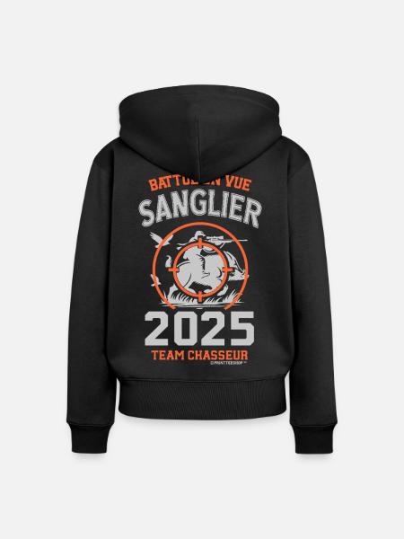 Driven Boar 2025 Hunter-Ausrüstung - Frauen Premium Bio Zip Hoodie - Schwarz