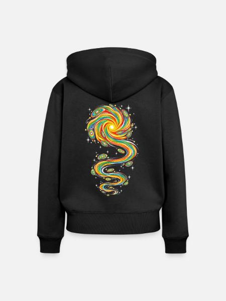Avarta - Frauen Premium Bio Zip Hoodie - Schwarz