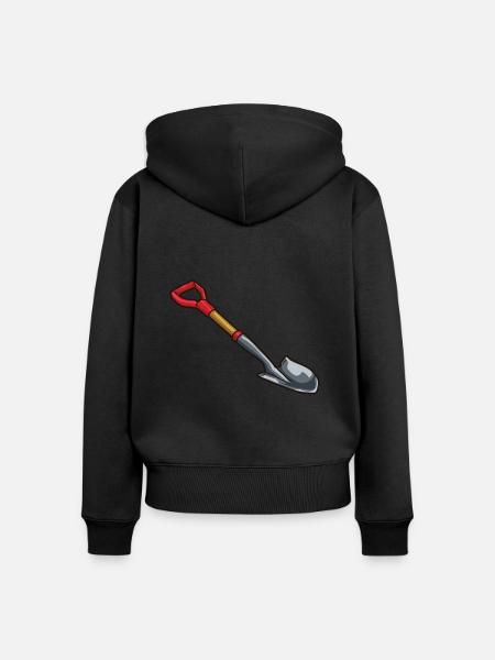 Schaufel - Frauen Premium Bio Zip Hoodie - Schwarz