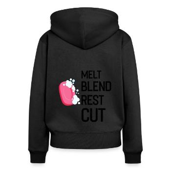 Homemade soap design for oil soap making - Women's Premium Organic Zip Hoodie - black - Back - Julia (174cm)