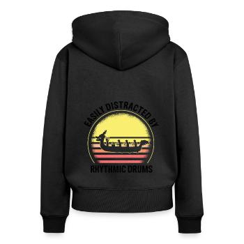 Dragon Boat Racing Theme for Dragon Boating - Women's Premium Organic Zip Hoodie - black - Back - Julia (174cm)