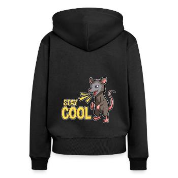 Possum design for opossum lovers and possum - Women's Premium Organic Zip Hoodie - black - Back - Julia (174cm)