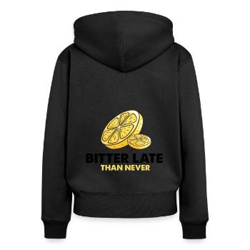 Lemonade Lemon Lemonade Lemonade Lemonade Stand Design - Women's Premium Organic Zip Hoodie - black - Back - Julia (174cm)