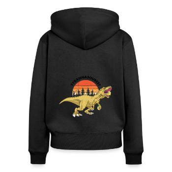 Lemonade Lemon Lemonade Lemonade Lemonade Stand Design - Women's Premium Organic Zip Hoodie - black - Back - Julia (174cm)