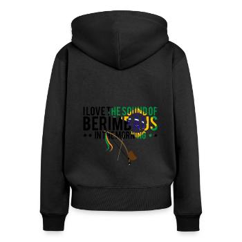 Capoeira Athletic pour la danse afro-brésilienne - Sweat à capuche zippé Premium bio Femme - noir - Dos - Julia (174cm)