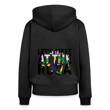 Instruments de capoeira pour la danse brésilienne - Sweat à capuche zippé Premium bio Femme - noir - Dos - Julia (174cm)