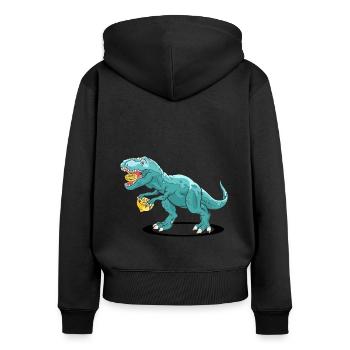 Zitronen Design Limonaden Stand Boss Lemon Verkauf - Frauen Premium Bio Zip Hoodie - Schwarz - Hinten - Julia (174cm)