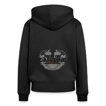 Hausabriss und Renovierungs Design - Frauen Premium Bio Zip Hoodie - Schwarz - Hinten - Julia (174cm)