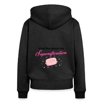 Soap Making Design for Soap Maker Designs - Women's Premium Organic Zip Hoodie - black - Back - Julia (174cm)