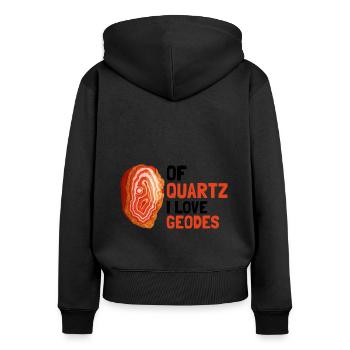 Mineral Collectors and Ores Minerals Fan - Women's Premium Organic Zip Hoodie - black - Back - Julia (174cm)