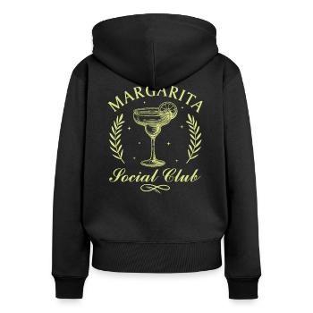 Margarita Social Club Sommer Urlaub Cocktail - Frauen Premium Bio Zip Hoodie - Schwarz - Hinten - Julia (174cm)