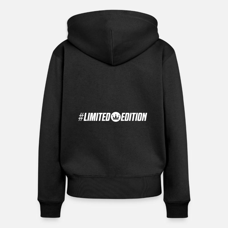 limited edition krone - Frauen Premium Bio Zip Hoodie - Schwarz