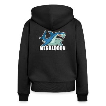megalodon - Women's Premium Organic Zip Hoodie - black - Back - Julia (174cm)