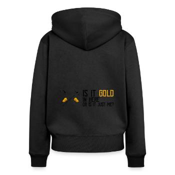 Gold Digger Gold Panning Gold Mining Designs - Women's Premium Organic Zip Hoodie - black - Back - Julia (174cm)