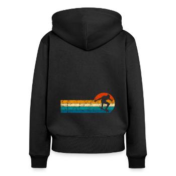 Skateboarder Skateboard Skater Skate Skateing - Women's Premium Organic Zip Hoodie - black - Back - Julia (174cm)