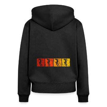 Skateboarder Skateboard Skater Skate Skateing - Women's Premium Organic Zip Hoodie - black - Back - Julia (174cm)