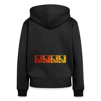 Skateboard Skateboarder Skater Skate Skateing - Frauen Premium Bio Zip Hoodie - Schwarz - Hinten - Julia (174cm)
