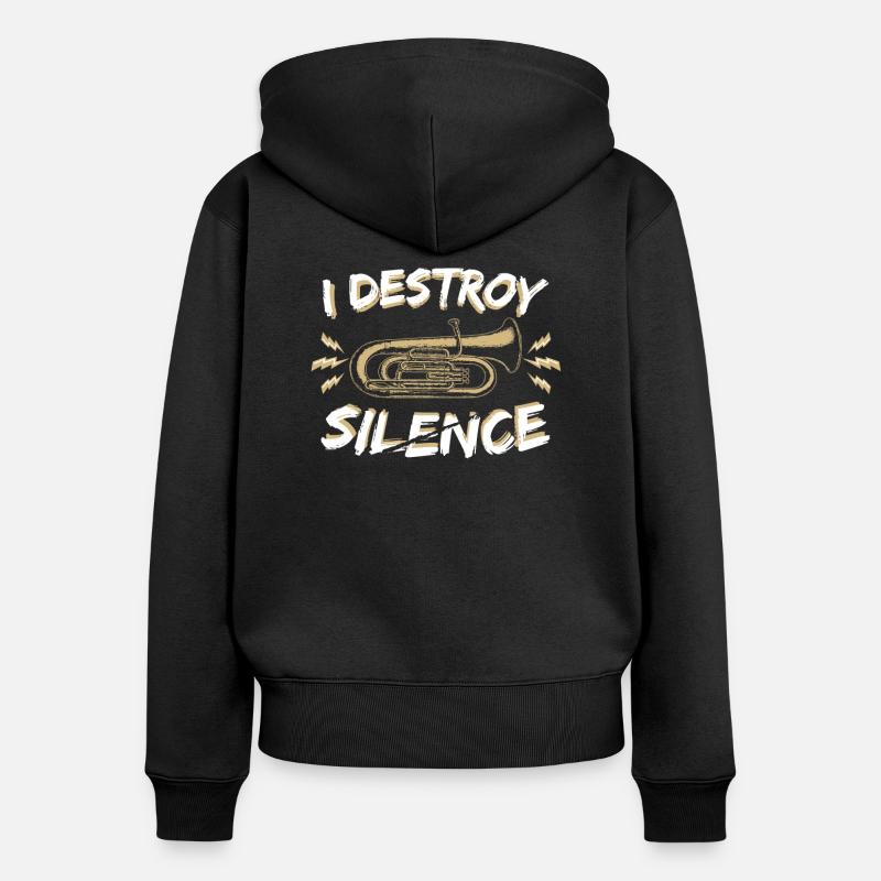 Brass band - Women's Premium Organic Zip Hoodie - black