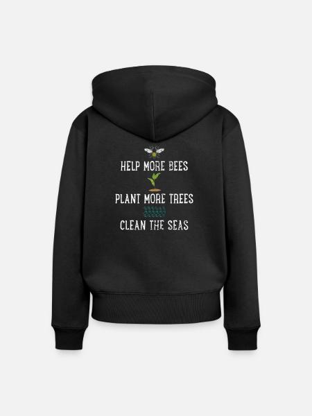 Naturschützer - Frauen Premium Bio Zip Hoodie - Schwarz