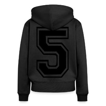 5 - Women's Premium Organic Zip Hoodie - black - Back - Julia (174cm)