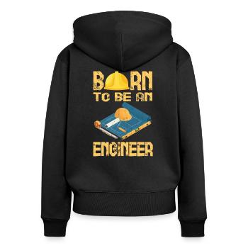 Civil Engineering Degree - Women's Premium Organic Zip Hoodie - black - Back - Julia (174cm)