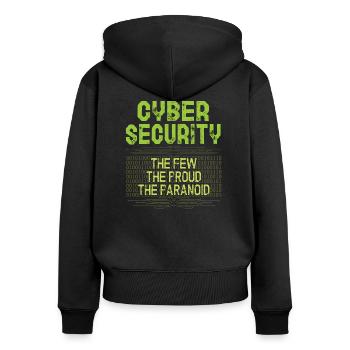 Cyper Security The Few of the Prides of the - Women's Premium Organic Zip Hoodie - black - Back - Julia (174cm)