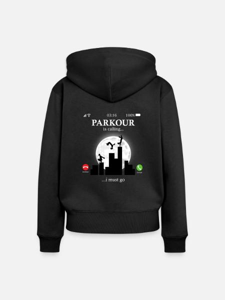 Parkour - Frauen Premium Bio Zip Hoodie - Schwarz