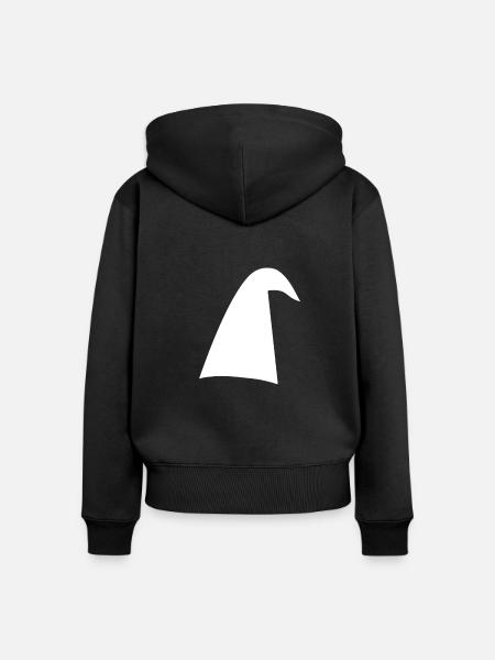 Zipfelmütze - Frauen Premium Bio Zip Hoodie - Schwarz