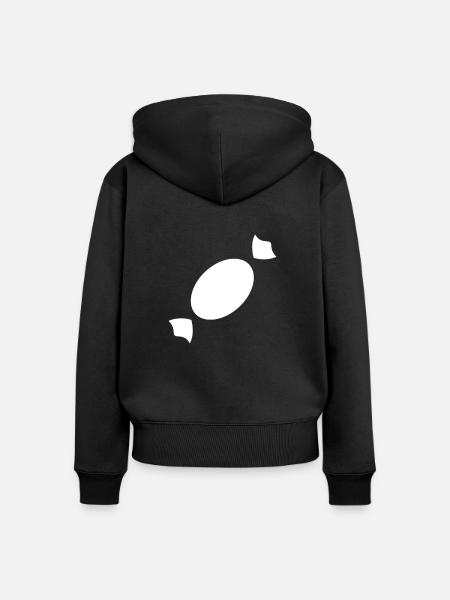 bonbon - Frauen Premium Bio Zip Hoodie - Schwarz