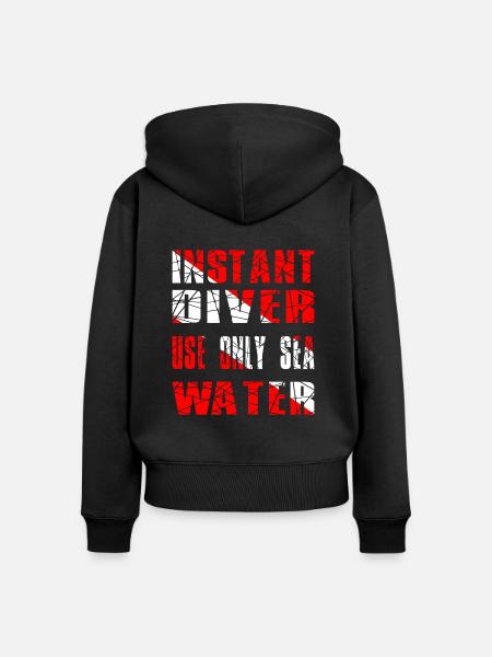 INSTANT DIVER - Frauen Premium Bio Zip Hoodie - Schwarz