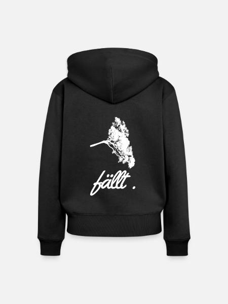 Holzfäller - Frauen Premium Bio Zip Hoodie - Schwarz