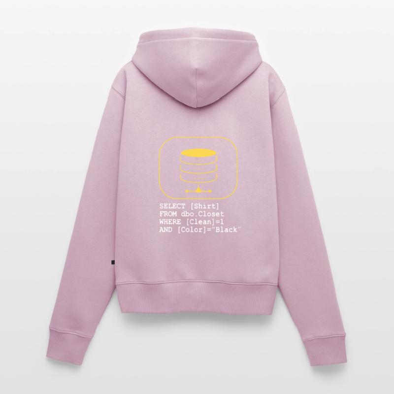 Code de base de données SQL Sarcasm Developer Gift Sweat à capuche zippé Premium bio Femme