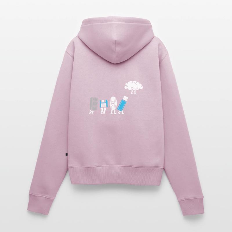 Cloud Computing Evolution Computer Entwicklung Frauen Premium Bio Zip Hoodie