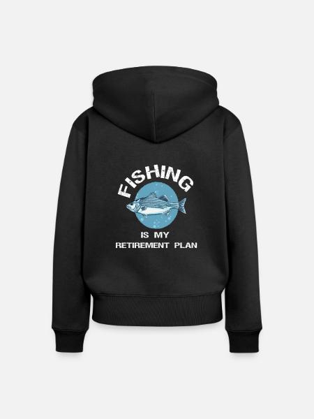 Fishing - Frauen Premium Bio Zip Hoodie - Schwarz