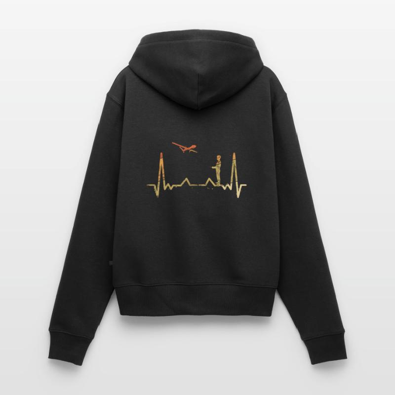 Evolution model flight airplane aviator funny Vinta Women's Premium Organic Zip Hoodie