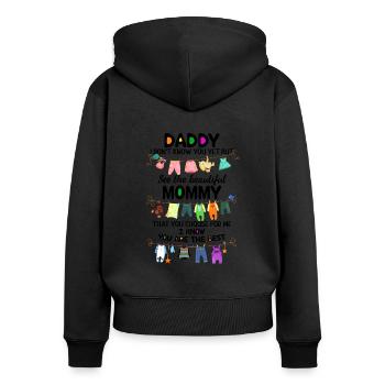 Daddy You Are The Best Baby Bodysuit New Baby - Women's Premium Organic Zip Hoodie - black - Back - Julia (174cm)