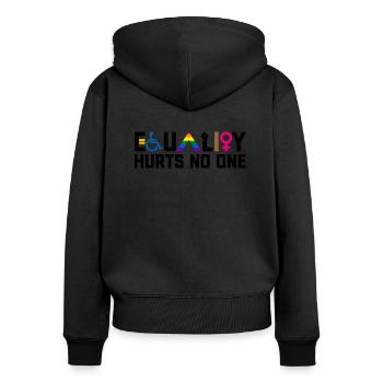 Equality Hurts No One Disability LGBTQ Feminist - Women's Premium Organic Zip Hoodie - black - Back - Julia (174cm)