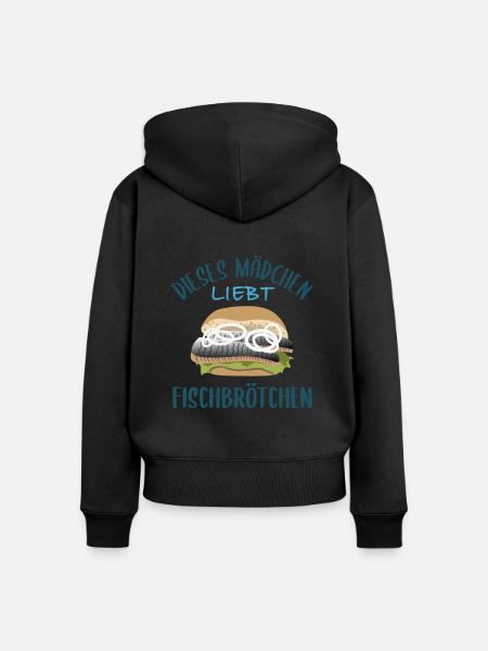 Mädchen & Fischbrötchen - Eine Liebesgeschichte - Frauen Premium Bio Zip Hoodie - 