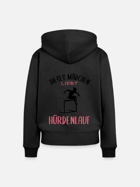Hürdenlauf-Liebe - Mädchenpower - Frauen Premium Bio Zip Hoodie -