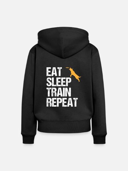 Hundetrainer Spruch Hundetraining Geschenk - Frauen Premium Bio Zip Hoodie - Schwarz