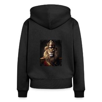Majestic Lion Majestic Vintage Uniform - Women's Premium Organic Zip Hoodie - black - Back - Julia (174cm)
