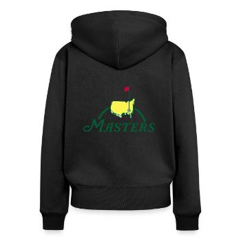 Meister - Frauen Premium Bio Zip Hoodie - Schwarz - Hinten - Julia (174cm)