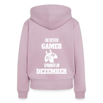 Game Gaming Geburtstag Dezember Konsole Controller - Frauen Premium Bio Zip Hoodie - Altrosa - Hinten - Julia (174cm)