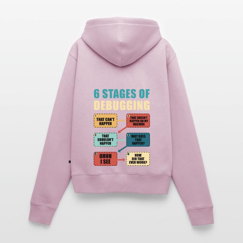 Programmieren Debugging Lustiges Programmierergeschenk Frauen Premium Bio Zip Hoodie