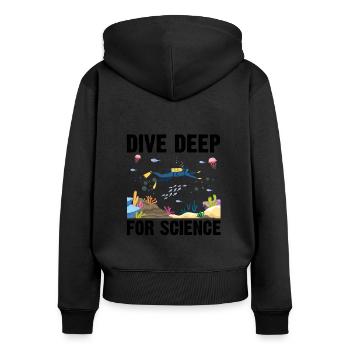 Diving Diver Scientist Marine Biologist Ozea - Women's Premium Organic Zip Hoodie - black - Back - Julia (174cm)