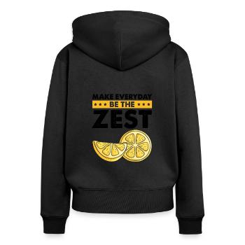 Lemonade Lemon Lemonade Lemonade Lemonade Stand Design - Women's Premium Organic Zip Hoodie - black - Back - Julia (174cm)