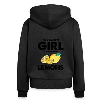 Lemonade Lemon Lemonade Lemonade Lemonade Stand Design - Women's Premium Organic Zip Hoodie - black - Back - Julia (174cm)