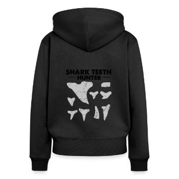 Fossil Archaeology Design Fossils Fossil Hunters - Women's Premium Organic Zip Hoodie - black - Back - Julia (174cm)