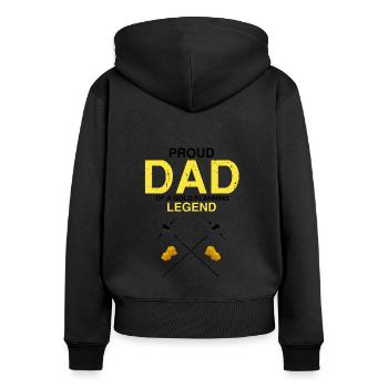 Gold Digger Gold Panning Gold Mining Designs - Women's Premium Organic Zip Hoodie - black - Back - Julia (174cm)